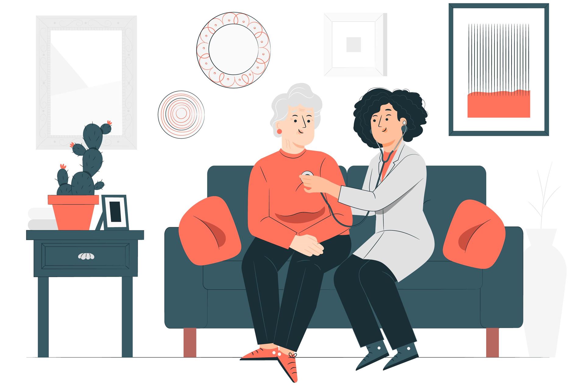 Doctor Home Concept Illustration - Image by storyset on Freepik